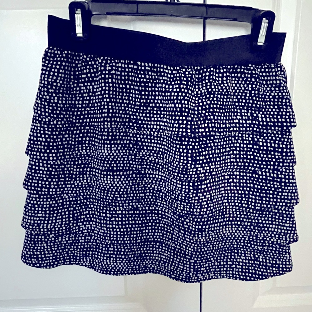 Hanna G. Black & White Polka Dot Skirt Size Small